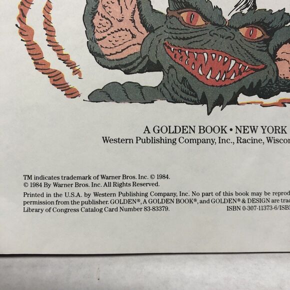 Gremlins: To Catch a Gremlin Paperback Book Vintage 1984 Golden Book Teitelbaum - Picture 7 of 9